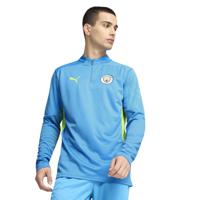 PUMA Manchester City Trainingstrui 1/4-Zip 2024-2025 Lichtblauw Geel - thumbnail