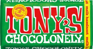 Tony's Chocolonely chocoladereep, 180g, hazelnoot