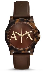 Horlogeband Armani Exchange AX4341 Silicoon Bruin 18mm