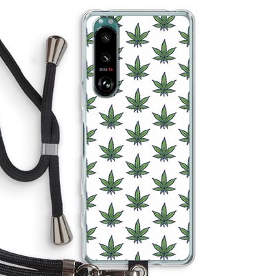 Weed: Sony Xperia 5 III Transparant Hoesje met koord