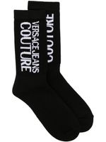 Versace Jeans Couture chaussettes à logo imprimé - Noir