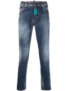 Philipp Plein jean skinny à effet usé - Bleu