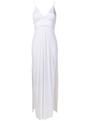 Amir Slama robe longue à design sans manches - Blanc