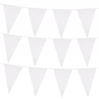 Boland Bruiloft Vlaggenlijn XXL - 3x - wit - 10 meter - feestdecoratie