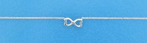 TFT Zilveren Ketting Infinity Hartjes 1,1 mm 40 + 4 cm