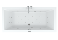 Riho Lusso Easypool ligbad 180x80cm met whirlpool systeem LED verlichting, 6+4+2 hydro en 11 aero jets