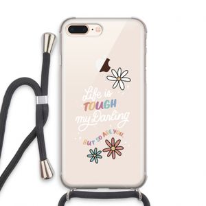 Tough Life: iPhone 8 Plus Transparant Hoesje met koord