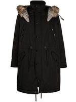 Kenzo faux-fur-detailed hooded coat - Noir - thumbnail