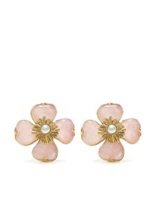 Goossens boucles d'oreilles Trefle à quartz - Rose