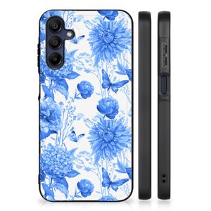 Bloemen Hoesje voor Samsung Galaxy A15 Flowers Blue