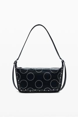 Schoudertas met studs - BLACK - U