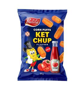 Corn puffs ketchup glutenvrij