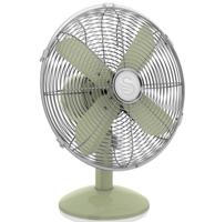 Swan - Retro 12 Inch Desk Fan - Green - LAATSTE KANS