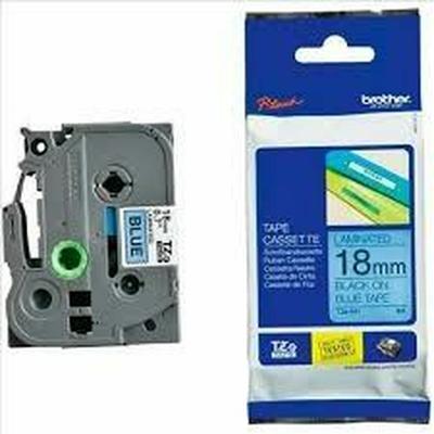 Gelamineerde Tape voor Labelmakers Brother TZE541 Zwart 18mm
