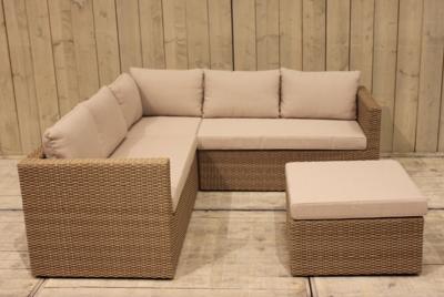 Gibson loungeset rattan grey - Eurofleur aanbieding