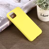Effen kleur Liquid silicone shock proof volledige dekking Case voor Google pixel 4XL (geel)