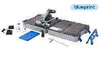 Dremel BluePrint 12V Compactzaag CS12JM | 12V Draagbaar zaagstation | Zaagstation + Koffer + 1 x 12V 2,0 Ah Accu + Snellader - F013CS12JM
