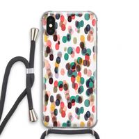 Tropical Dots: iPhone X Transparant Hoesje met koord