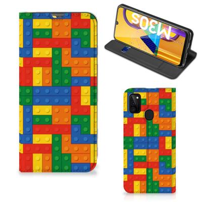 Samsung Galaxy M30s | M21 | Hoesje met Magneet | Blokken