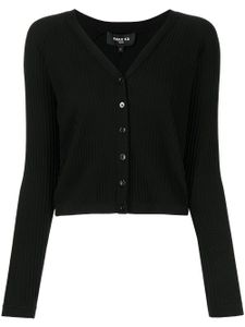 Paule Ka cardigan nervuré à col v - Noir