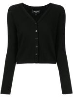 Paule Ka cardigan nervuré à col v - Noir