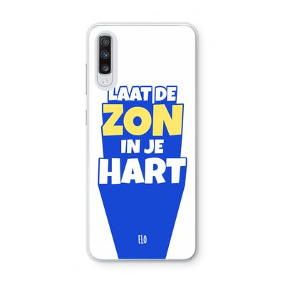 Laat de zon in je hart: Samsung Galaxy A70 Transparant Hoesje