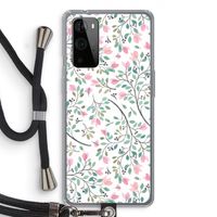 Sierlijke bloemen: OnePlus 9 Pro Transparant Hoesje met koord