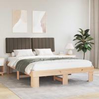 Bedframe met Gevoerd Hoofdgedeelte Taupe 150 x 200 cm