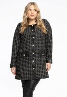 Yoek Blazer A-lijn RAFFIA | Zwart | Maat 58/60
