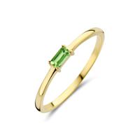 14k Geelgouden Ring met Smaragd - Geboortesteen Mei 2,5mm