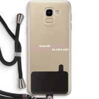 uw waarde daalt niet: Samsung Galaxy J6 (2018) Transparant Hoesje met koord