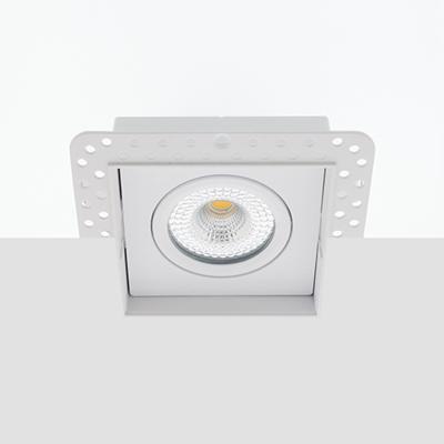 Bella Ondiepe LED inbouw 40mm trimless spot kantelbaar 5Watt vierkant WIT IP65 dimbaar - interne driver