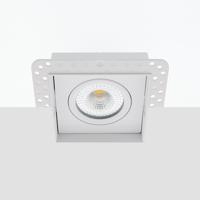 Bella Ondiepe LED inbouw 40mm trimless spot kantelbaar 5Watt vierkant WIT IP65 dimbaar - interne driver