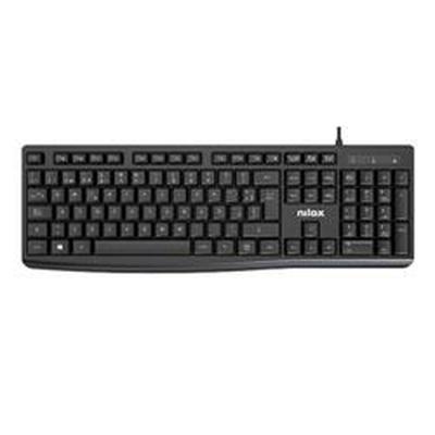 Toetsenbord Nilox NXKBE000013 Zwart Qwerty Spaans
