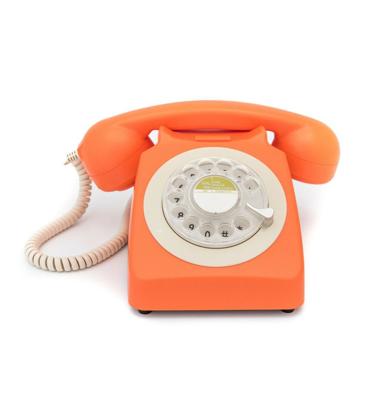 GPO Retro Draaischijf Telefoon 1970s Oranje