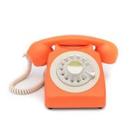 GPO Retro Draaischijf Telefoon 1970s Oranje