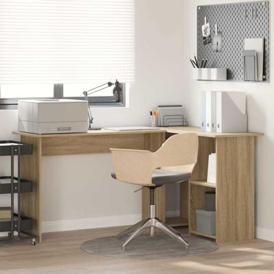 Bureau met plank Sonoma eiken 142 x 102 x 73 cm Bewerkt hout