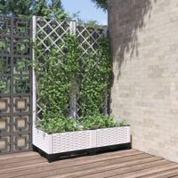 VidaXL Plantenbak met latwerk 80x40x121,5 cm polypropeen