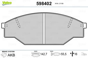 Valeo Remblokset 598402