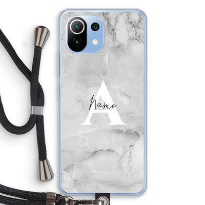 Ivory Marble: Xiaomi Mi 11 Lite Transparant Hoesje met koord