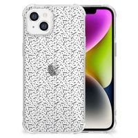 iPhone 14 Doorzichtige Silicone Hoesje Stripes Dots - thumbnail