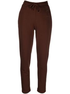 Sonia Rykiel pantalon de jogging à logo brodé - Marron