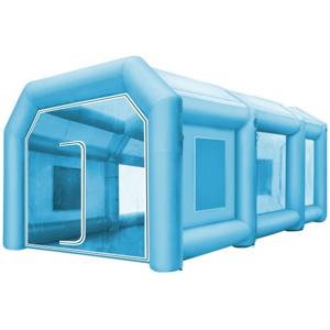 VEVOR Opblaasbare Spuitcabine 7,5x3,5x2,5 m Oxford Pvc Tent Opblaasbaar Grijs Opblaasbare Verfcabine Tent Gebruikt Voor Het Polijsten Van auto's