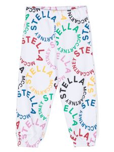 Stella McCartney Kids pantalon de jogging en coton à logo imprimé - Blanc