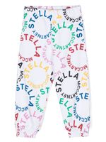 Stella McCartney Kids pantalon de jogging en coton à logo imprimé - Blanc - thumbnail