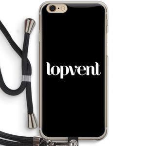 Topvent Zwart: iPhone 6 / 6S Transparant Hoesje met koord