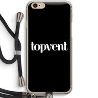 Topvent Zwart: iPhone 6 / 6S Transparant Hoesje met koord