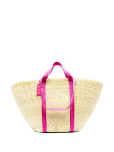 Off-White sac cabas en paille à brides Industrial - Tons neutres