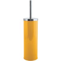 MSV Toiletborstel in houder/wc-borstel - metaal - saffraan geel - 38 cm   -