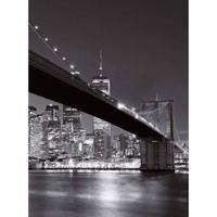 Fotobehang - Brooklyn Bridge NY 192x260cm - Vliesbehang - thumbnail